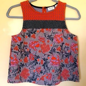Boho colorful Anthropologie Meadow & Rue Top XS Petite